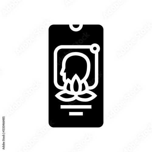 digital mental health platform healthcare innovation glyph icon vector illustration