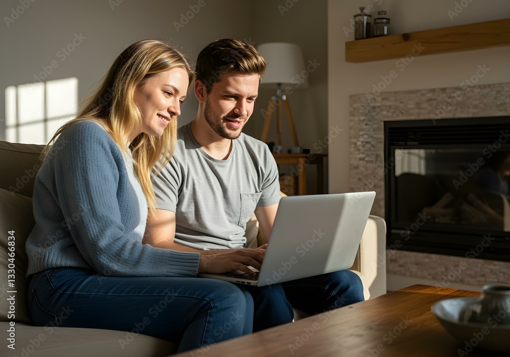 couple using laptop at home, young couple using laptop, couple using laptop, couple at home using laptop, couple searching at laptop, generated with ai couple using laptop at home, young couple using laptop, couple using laptop, couple at home using laptop, couple searching at laptop, generated with ai