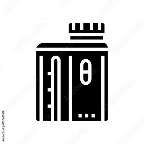 smart pill bottle healthcare innovation glyph icon vector illustration
