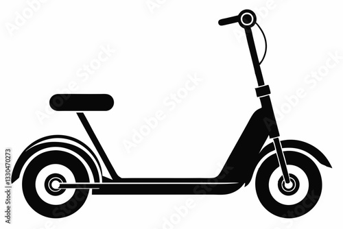 electric scooter line art silhouette vector illustration