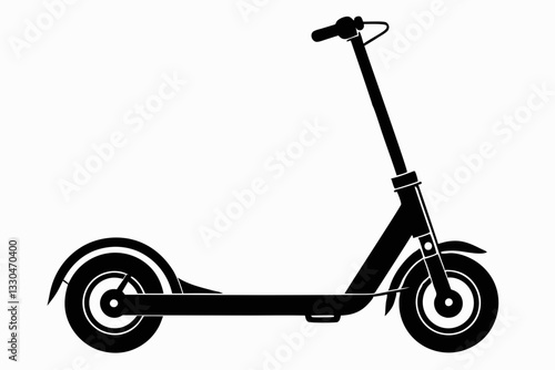 electric scooter line art silhouette vector illustration