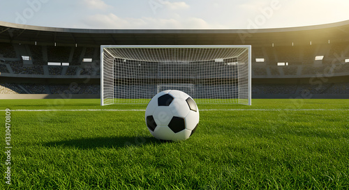 soccer ball on stadium