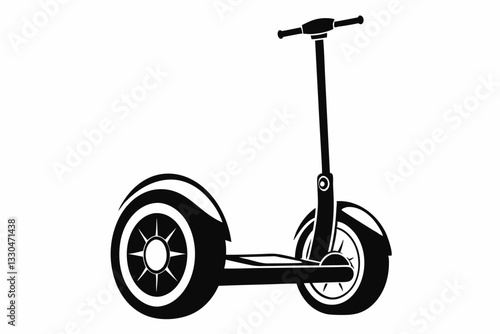 segway line art silhouette vector illustration