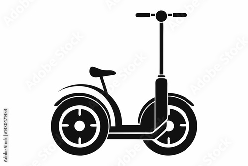 segway line art silhouette vector illustration