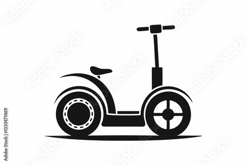 segway line art silhouette vector illustration