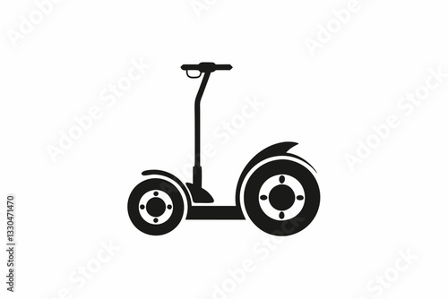 segway line art silhouette vector illustration
