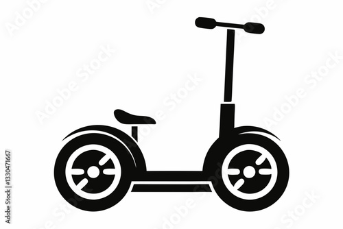 segway line art silhouette vector illustration