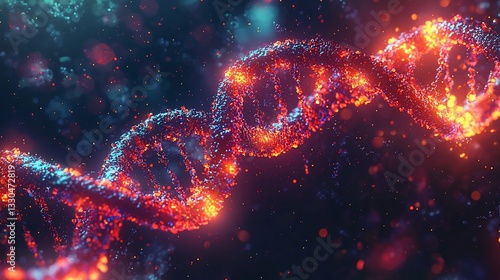 Fiery DNA Structure in Space