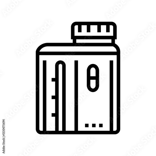 smart pill bottle healthcare innovation line icon vector illustration