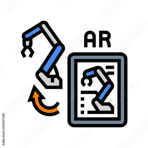 augmented reality industry color icon vector illustration