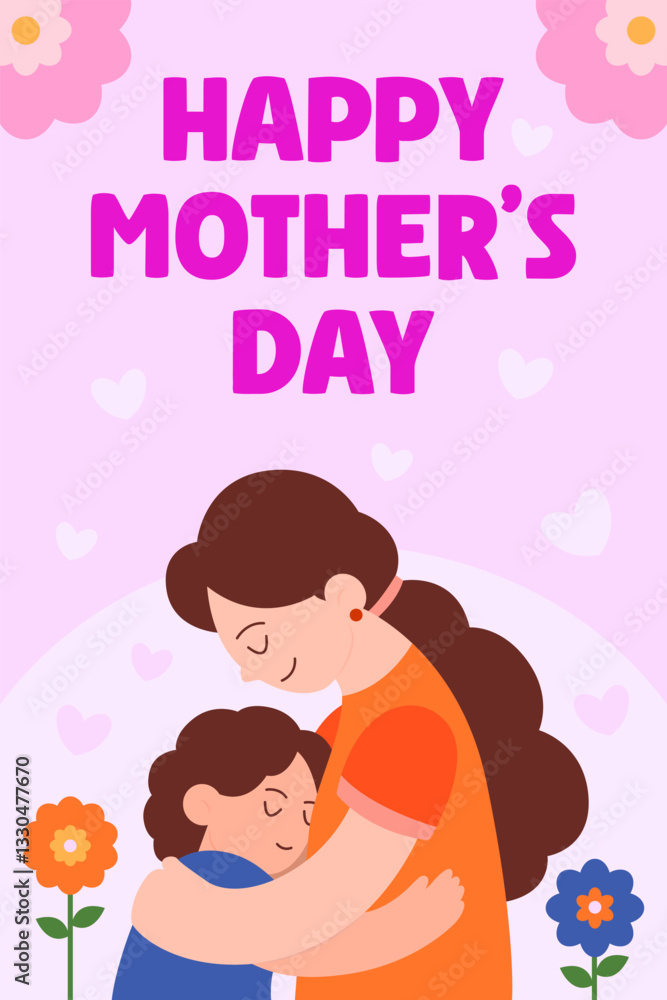 Happy Mothers Day Poster Vertical Banner Templates Happy Mothers Day Poster Vertical Banner Templates