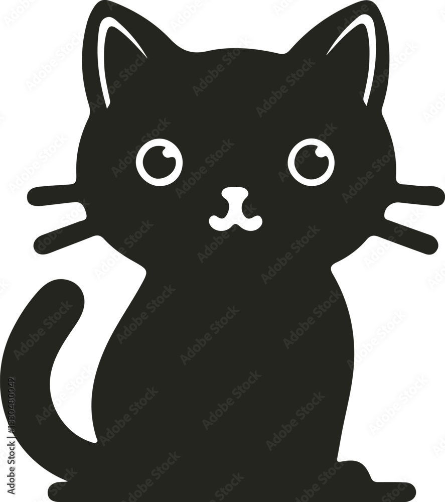 A playful and sleek cat vector design, featuring a minimalist silhouette with sharp lines and smooth curves, capturing the essence of a curious and agile feline. A playful and sleek cat vector design, featuring a minimalist silhouette with sharp lines and smooth curves, capturing the essence of a curious and agile feline.
