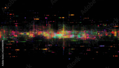 Glitch noise static television VFX. Visual video effects stripes background, CRT tv screen no signal glitch effect 
