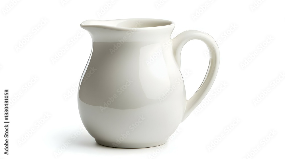 Milk or cream jug isolated on white background Milk or cream jug isolated on white background