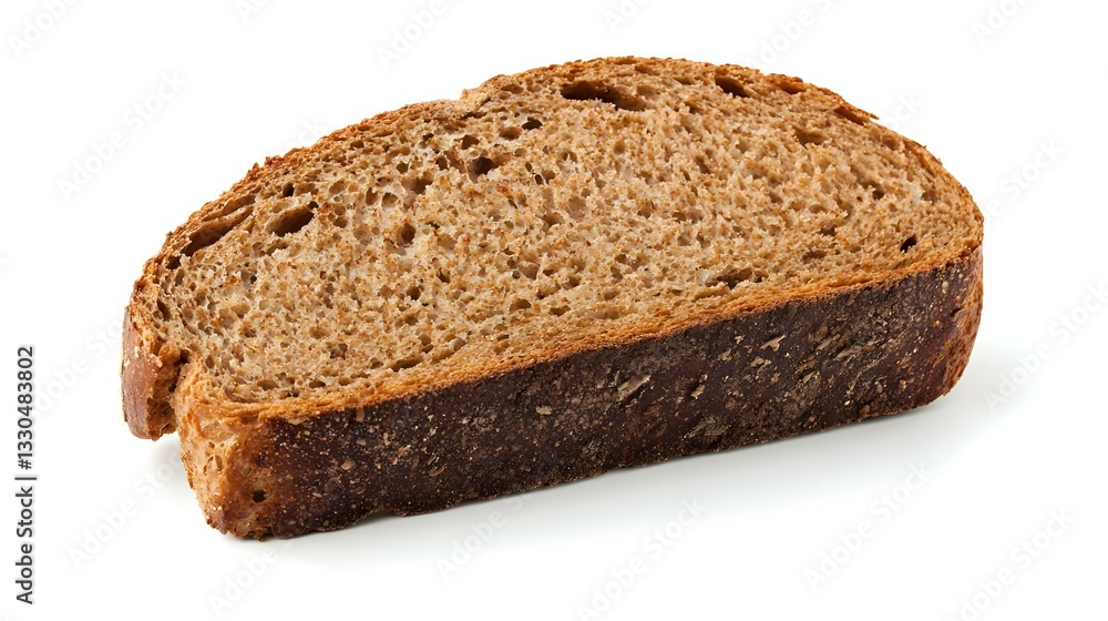 Rye bread slice isolated on white background Rye bread slice isolated on white background