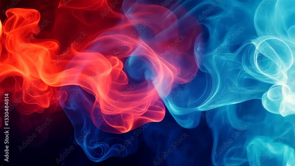Abstract red and blue smoke Abstract red and blue smoke
