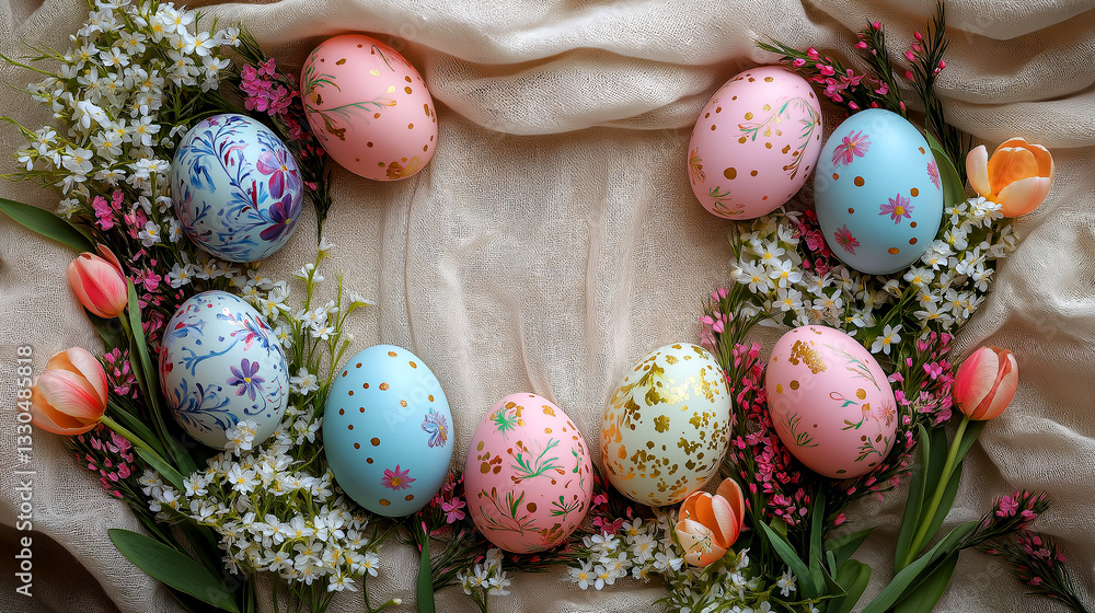 Fototapeta premium chocolate easter eggs