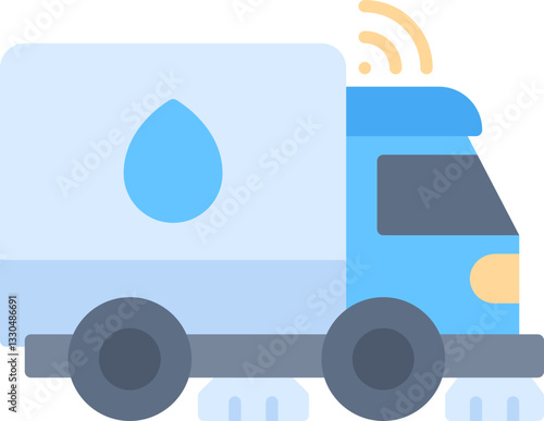 Street sweeper truck icon