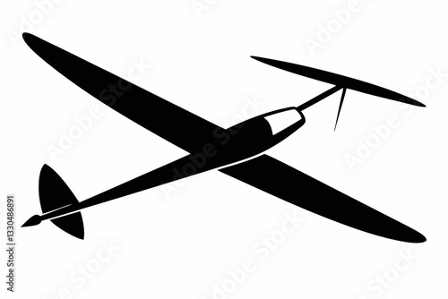 glider line art silhouette vector illustration