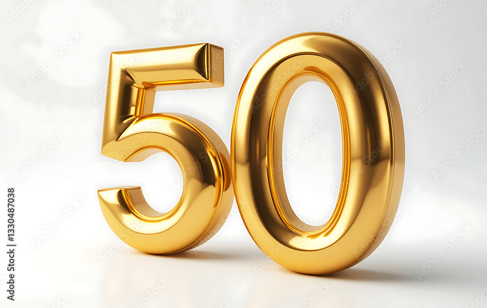 Number 50 gold 3d on white background for marketing, sales, discounts, promotions, financial, business, Anniversary, banner. 50 years anniversary golden number. gold 3d numeral isolated. 50 number 3d Number 50 gold 3d on white background for marketing, sales, discounts, promotions, financial, business, Anniversary, banner. 50 years anniversary golden number. gold 3d numeral isolated. 50 number 3d