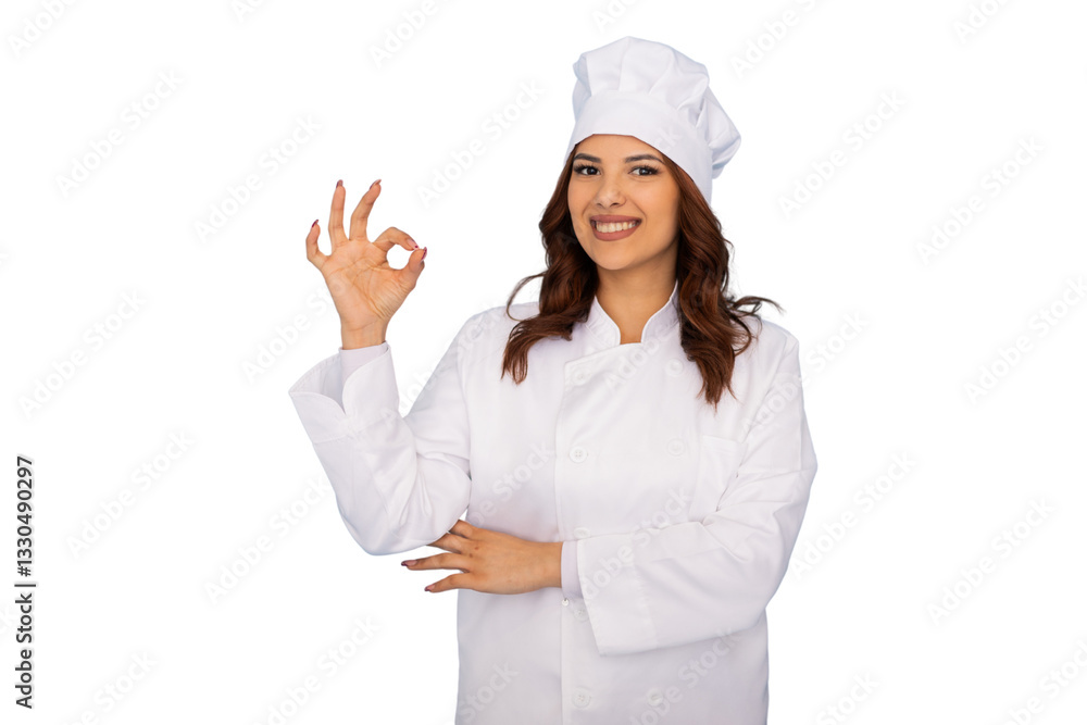 Chef showing ok sign with transparent background Chef showing ok sign with transparent background