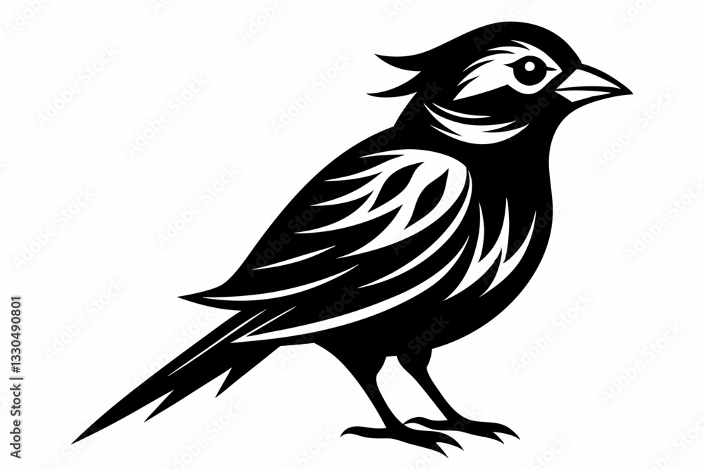 sparrow line art silhouette vector illustration sparrow line art silhouette vector illustration
