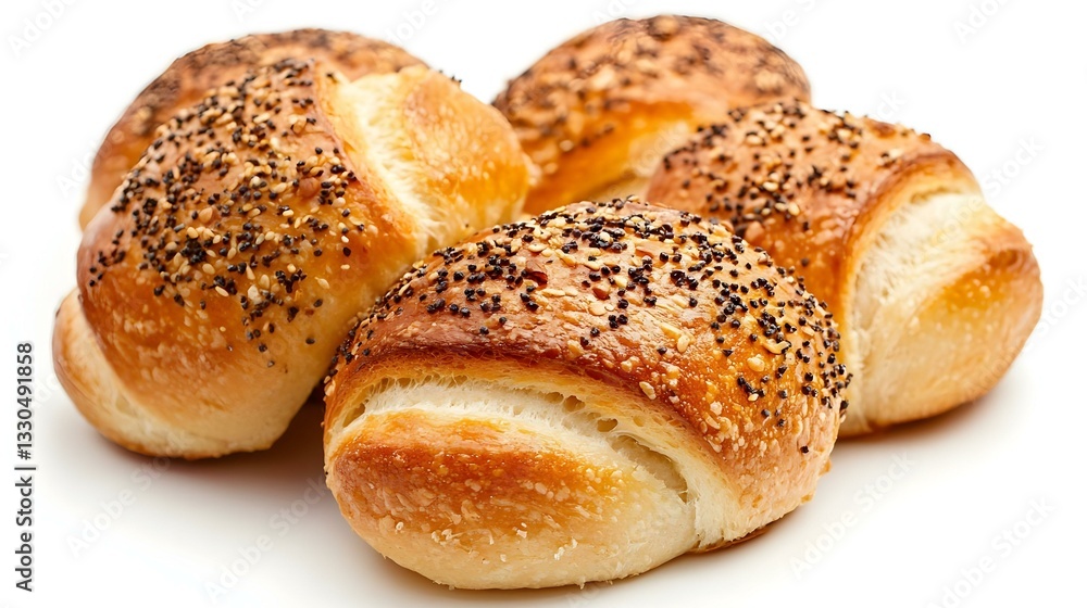 Bread rolls on white background Bread rolls on white background