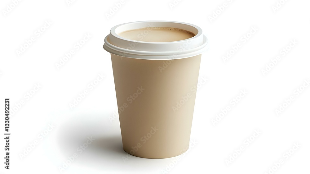 Cappuccino in White Paper Cup Cappuccino in White Paper Cup