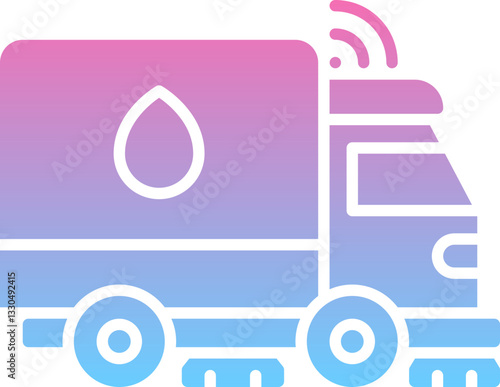 Street sweeper truck icon