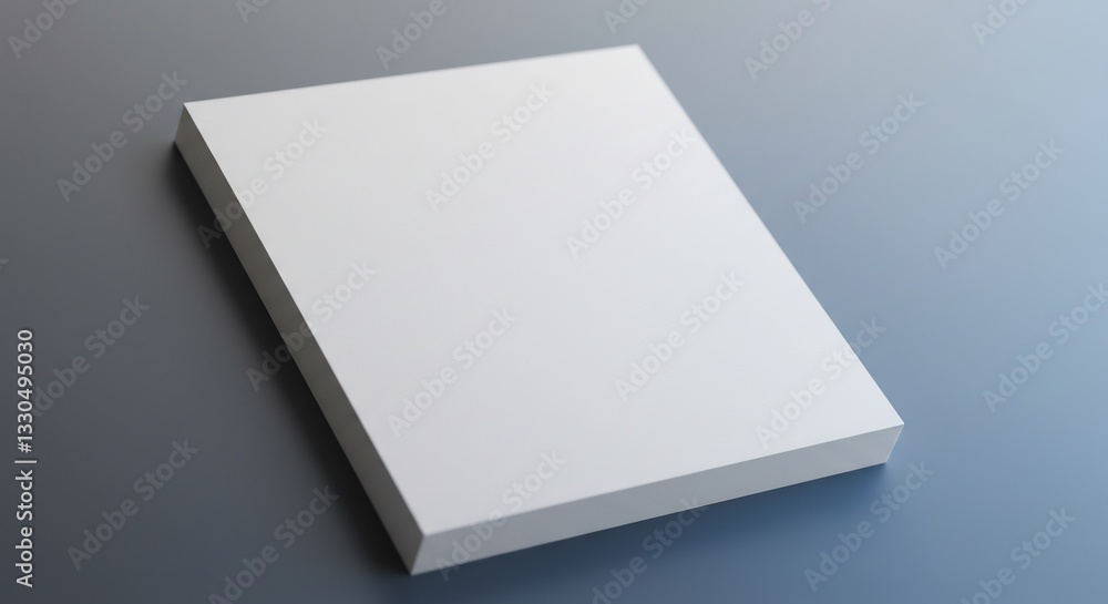 Clean White Book Mockup Soft Light. AI Generated Clean White Book Mockup Soft Light. AI Generated
