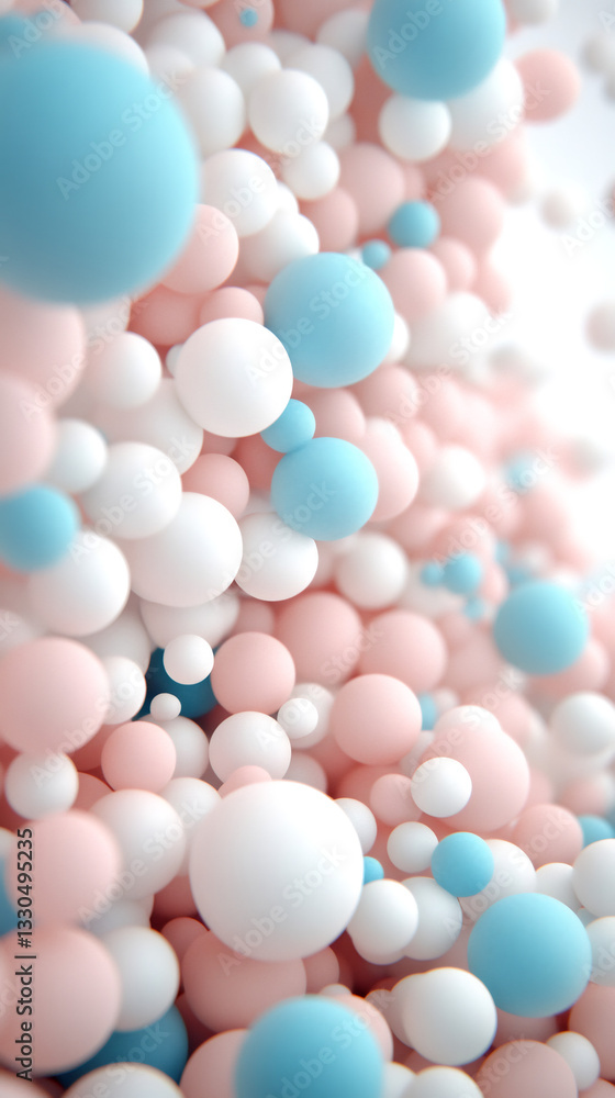 Pastel spheres clustering softly, creating whimsical pattern with dreamy, gradient-hued geometric composition Pastel spheres clustering softly, creating whimsical pattern with dreamy, gradient-hued geometric composition