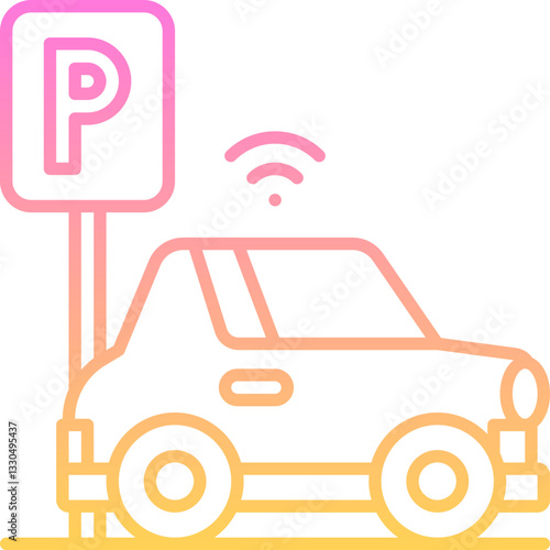 Smart parking icon