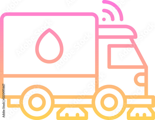 Street sweeper truck icon