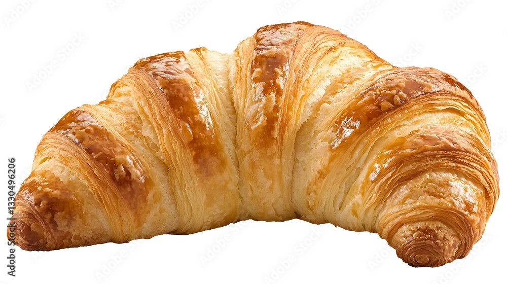 Freshly baked croissant isolated on white Freshly baked croissant isolated on white