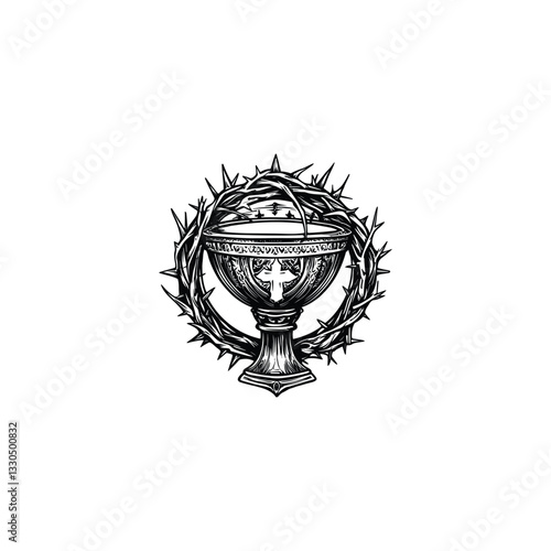 Holy grail design vector template illustration