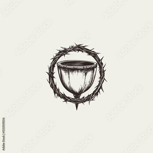 Holy grail design vector template illustration