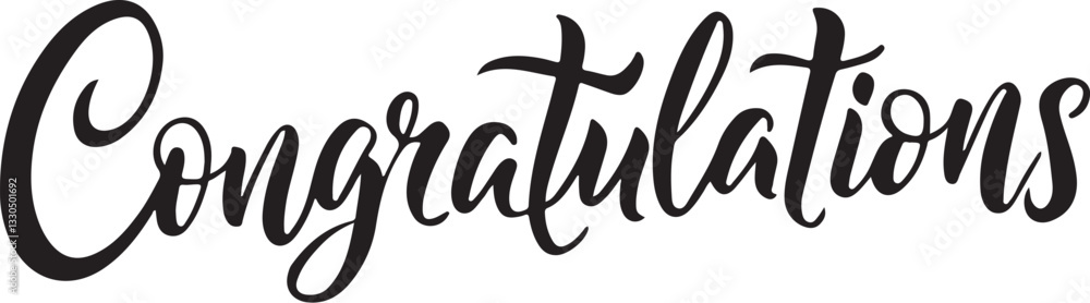 Congratulations Greetings Handwritten Vector Typography
Congratulations Greetings Handwritten Vector Typography