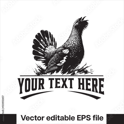 vector Western Capercaillie Game Bird