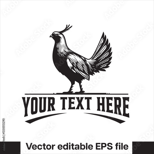 vector Western Capercaillie Game Bird