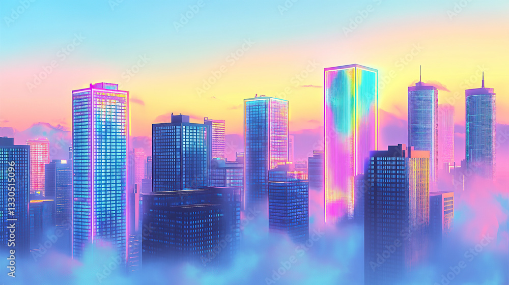 city skyline at sunset city skyline at sunset