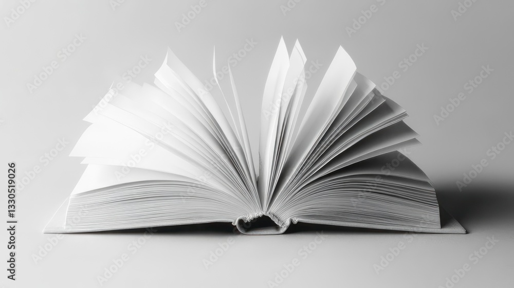 Obraz premium Open book, blank pages, ready to read