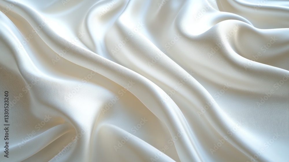 Fototapeta premium 3D abstract smooth cloth, with fluid movement, soft creases, and luminous lighting effects 