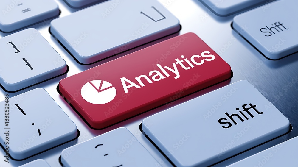 Fototapeta premium Close-Up of Computer Keyboard Featuring Bold Red 