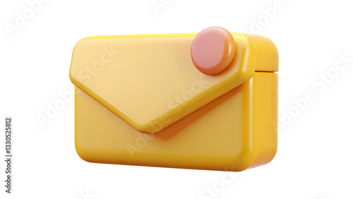 Yellow envelope with notification new email messag