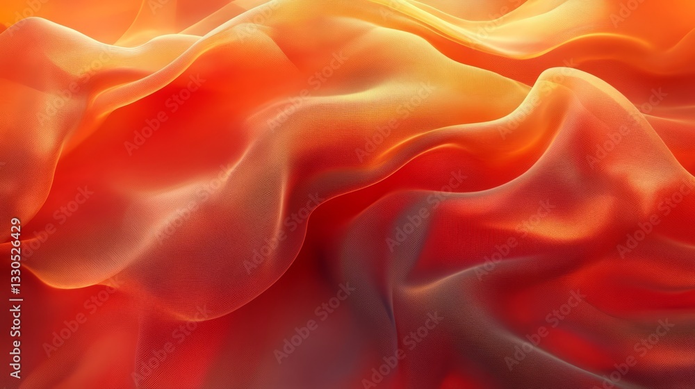Obraz premium 3D rendered soft cloth in a flowing abstract form, with soft light playing on the fabric