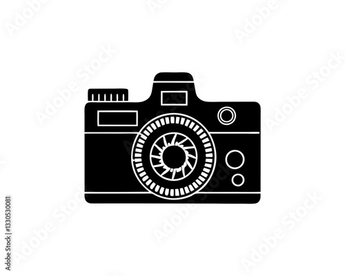 creative clean silhouette Camera for Photography Class Icon vector illustration