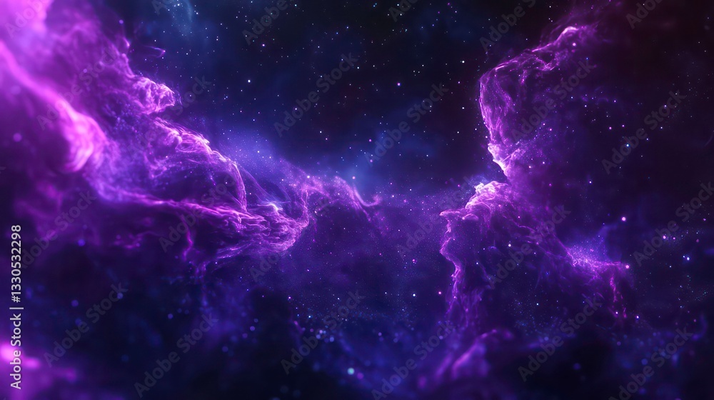 Fototapeta premium Animation of abstract swirling neon purple smoke on black background. Dark violet magical fog. Mystic effect for Halloween. Color of 2025 year
