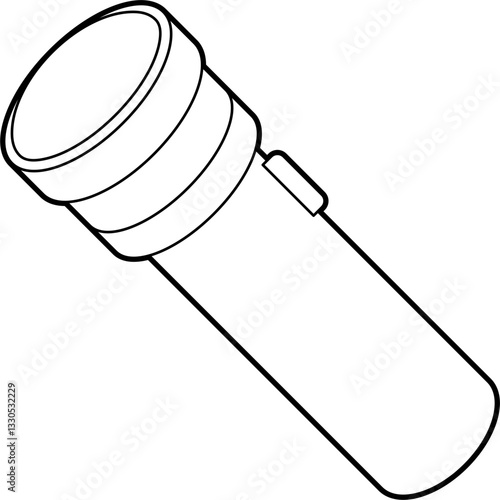 Diver flashlight outline vector