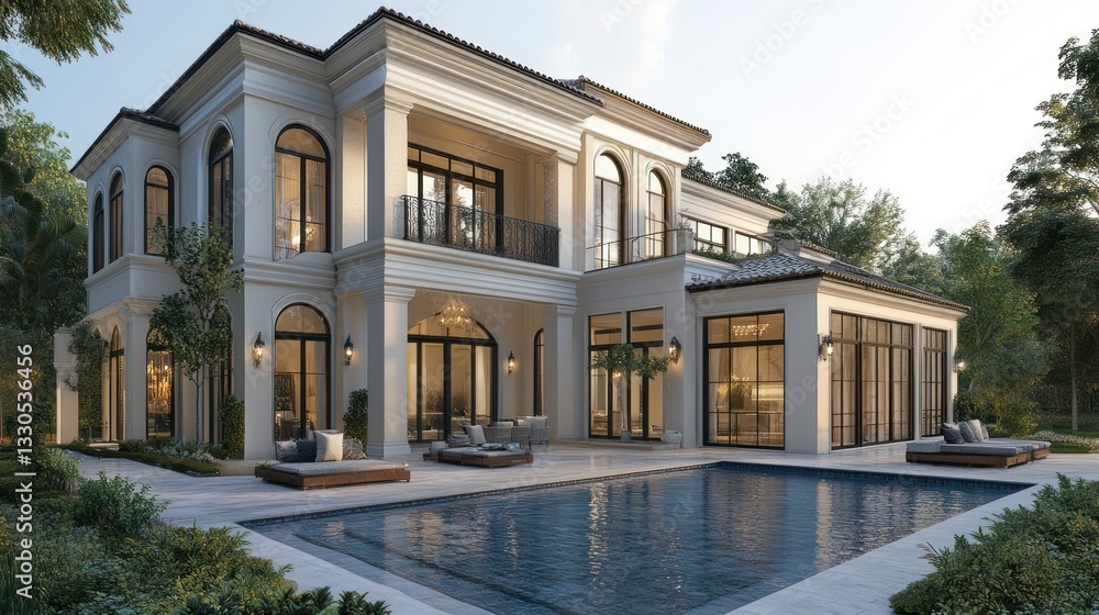 Luxury Mediterranean Mansion with Pool and Lush Landscaping Luxury Mediterranean Mansion with Pool and Lush Landscaping