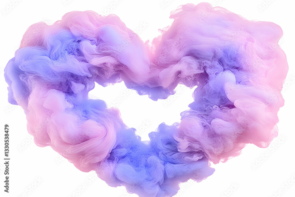 Heart-shaped abstract ink cloud Heart-shaped abstract ink cloud